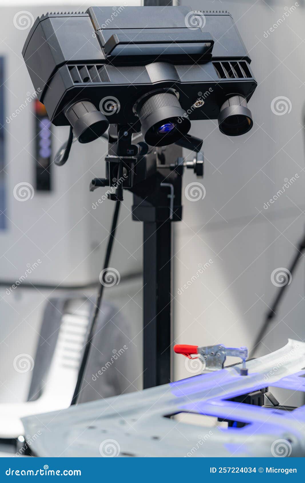 Industrial Optical 3D Scanner Stock Photo Image of laser, robot