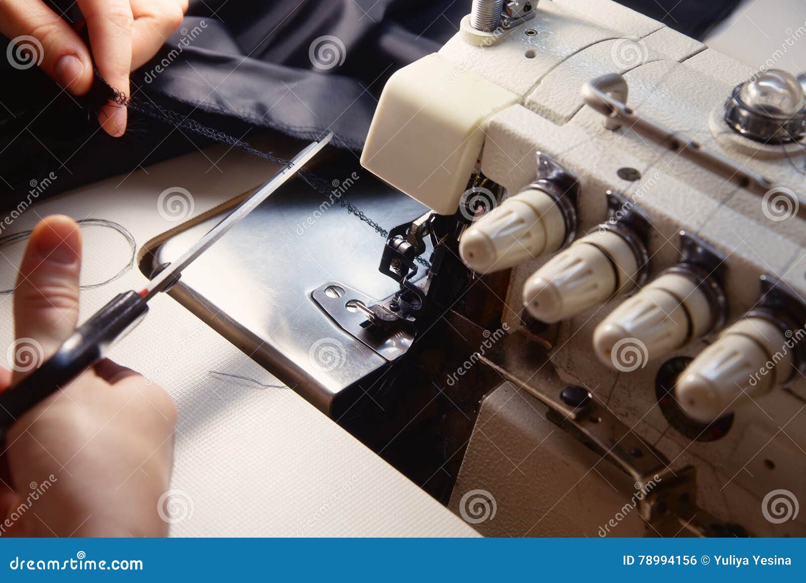 Industrial Overlocker Sewing Machine Stock Photo Image of craftsmanship, clothes 78994156