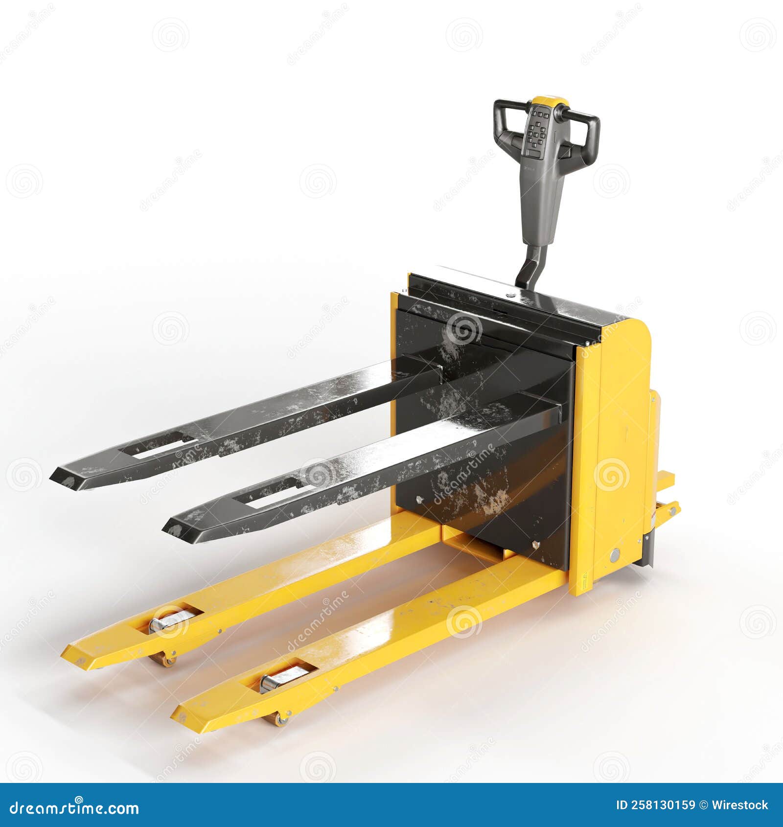 Industrial Pallet Transporter Isolated on White Stock Illustration