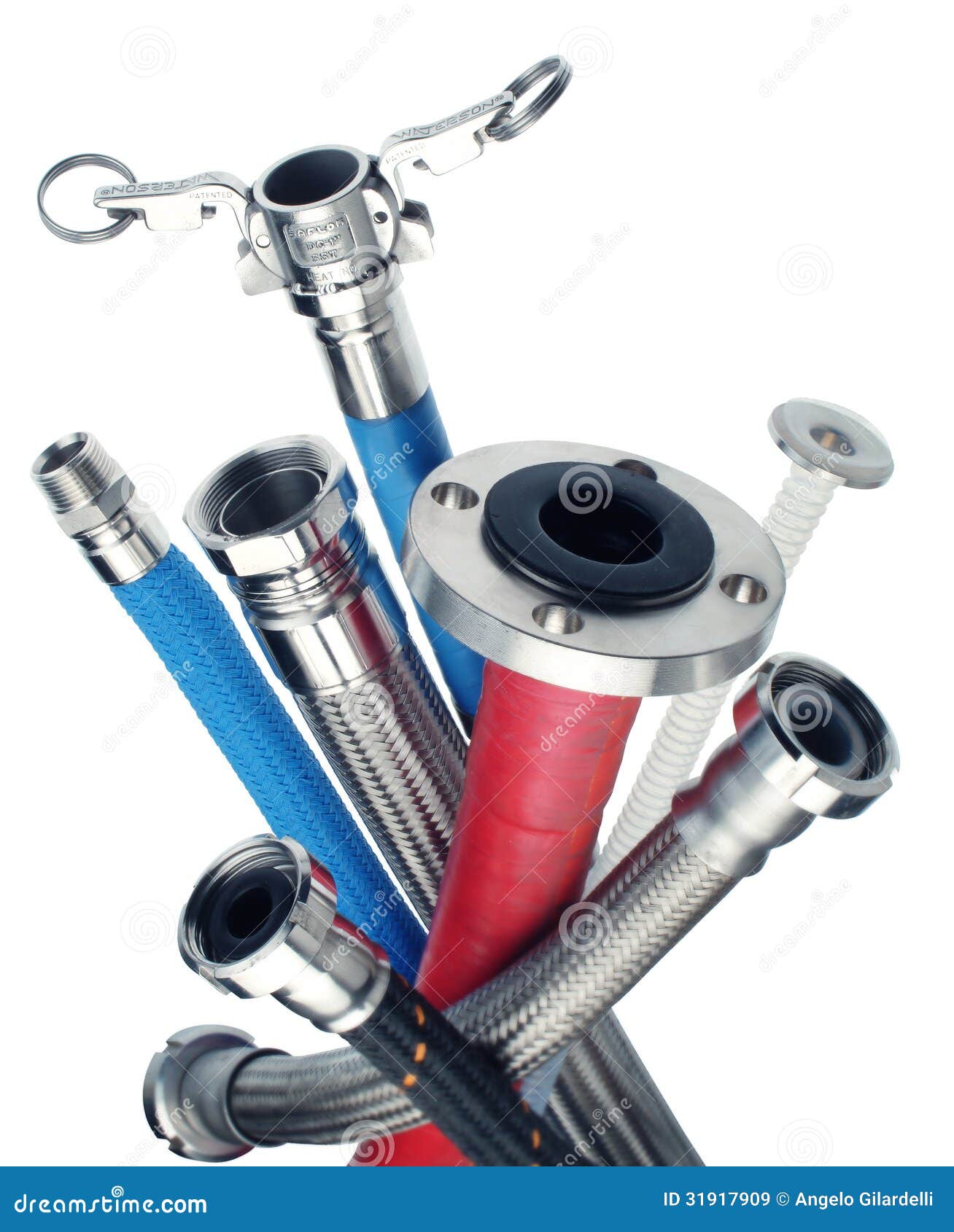 Industrial Pipe Connections Stock Image Image of connection, valves 31917909