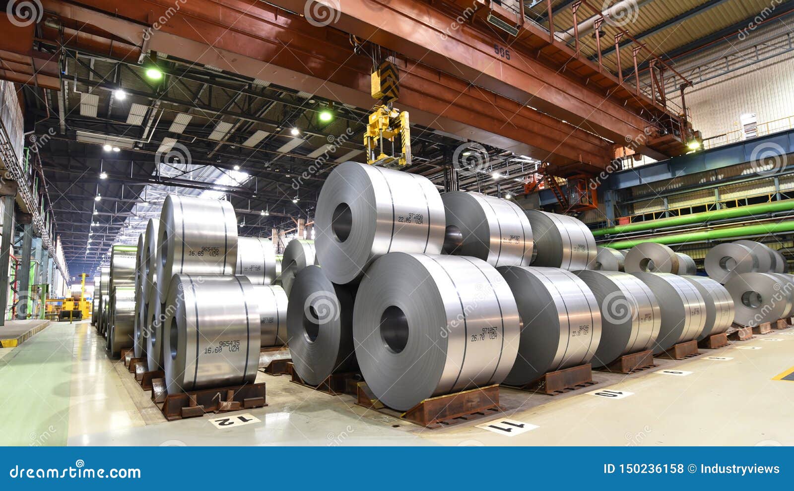 Industrial Plant For The Production Of Sheet Metal In A Steel Mill Stock Photo Image of roll