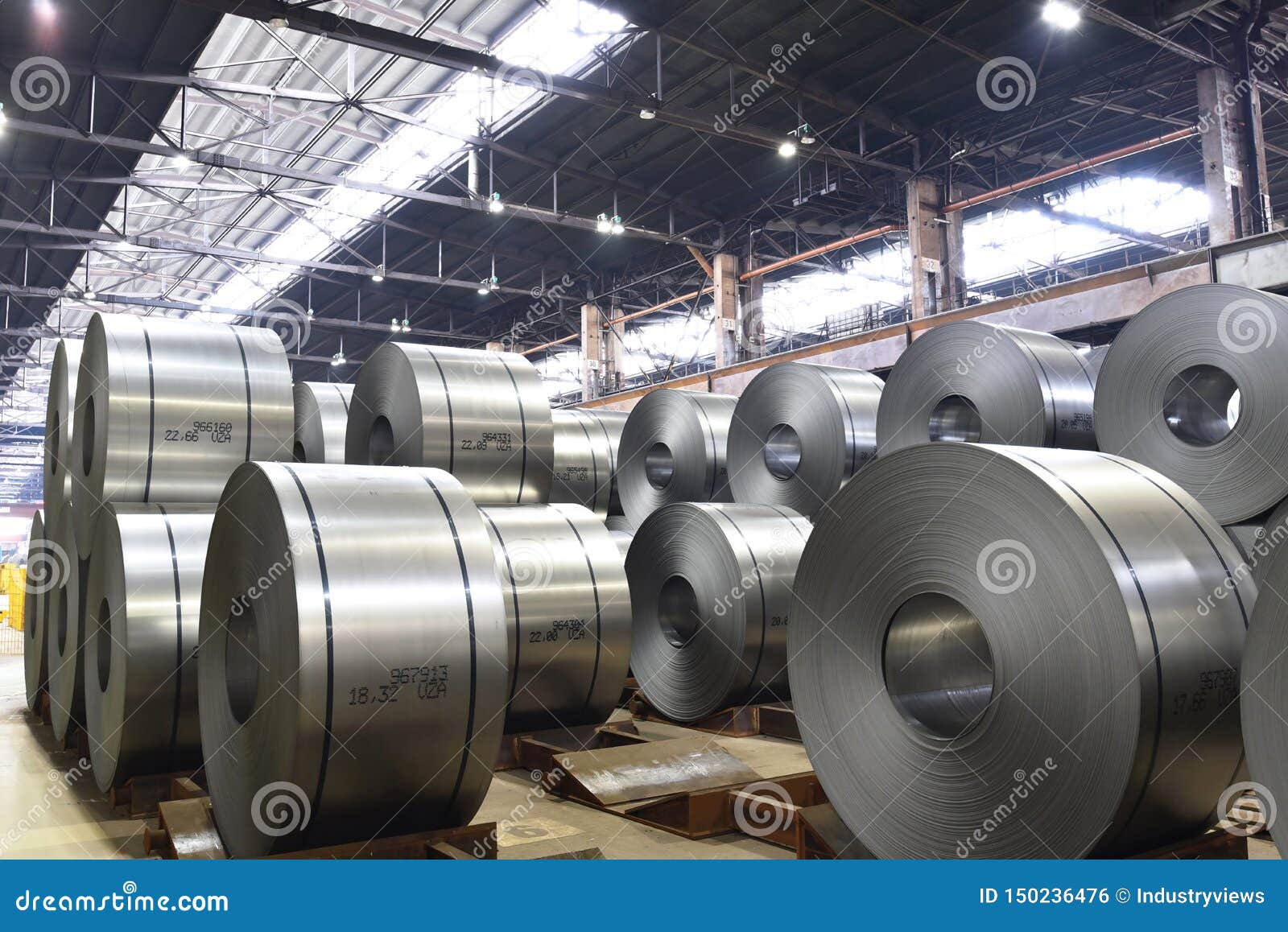 Industrial Plant For The Production Of Sheet Metal In A Steel Mill Storage Of Sheet Rolls
