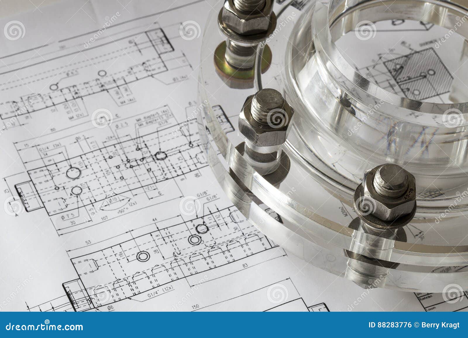 industrial plastics acrylic flange bolts.