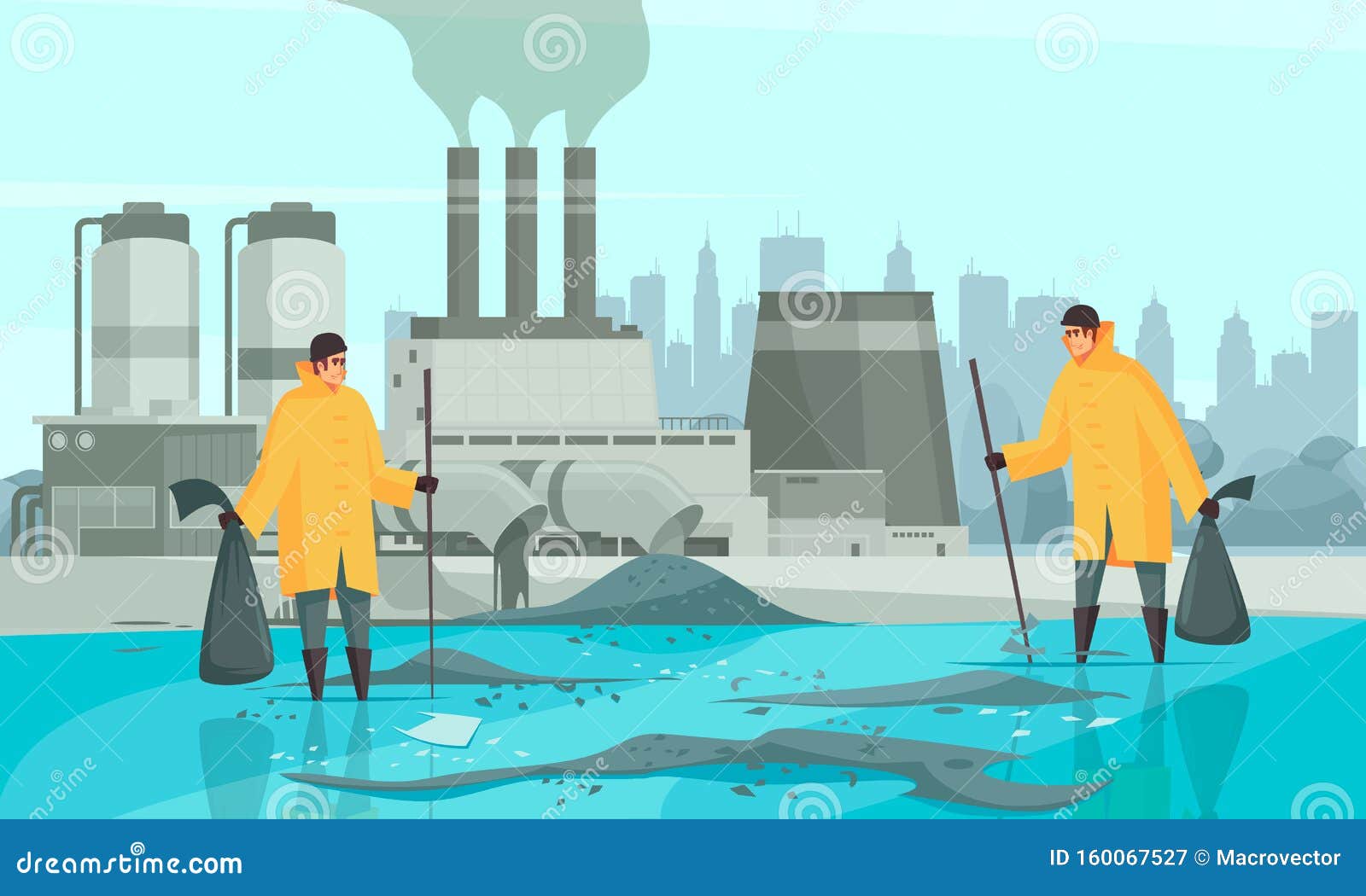 Industrial Pollution Water Composition Stock Vector ... Industrial Pollution Water Composition Stock Vector ...