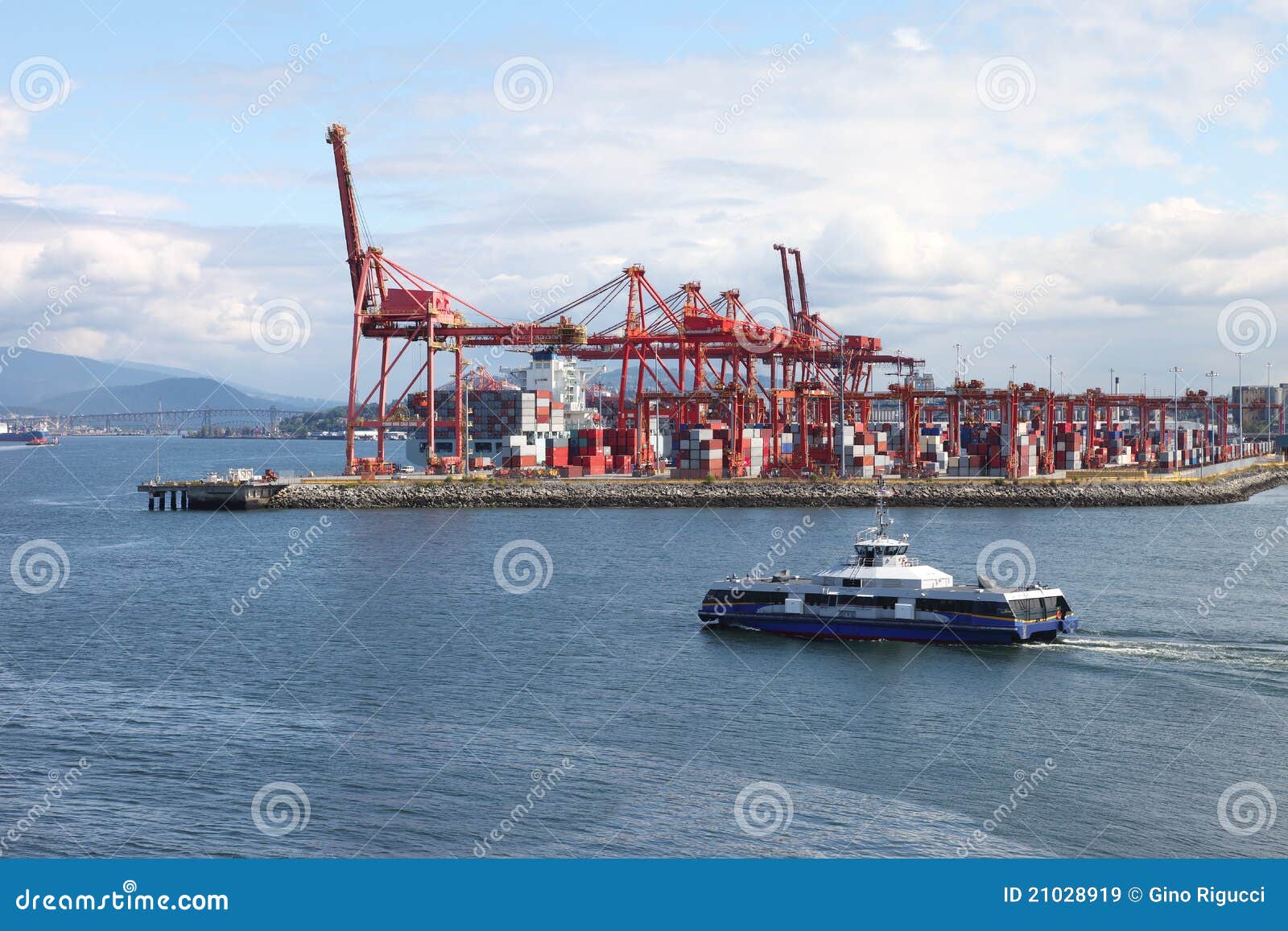 Industrial Port of Vancouver BC Canada. Stock Image Image of loaded