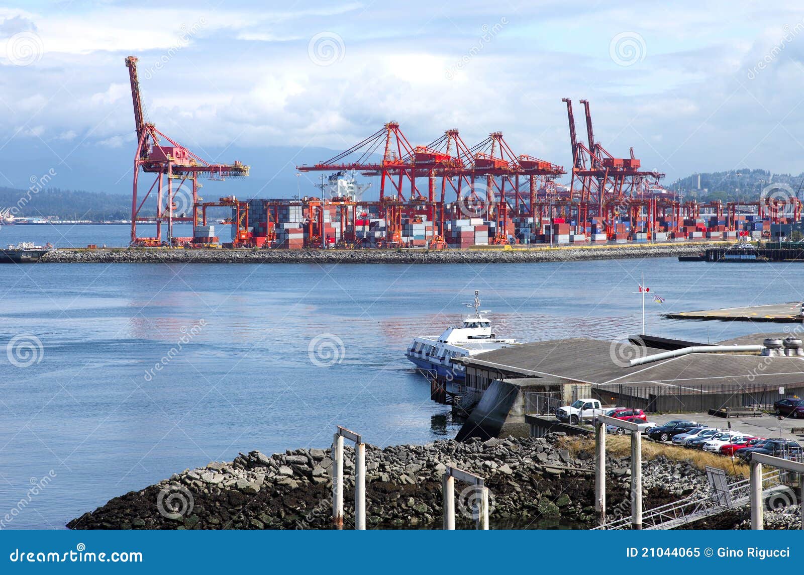 Industrial Port of Vancouver BCCanada. Stock Image Image of export, fences 21044065