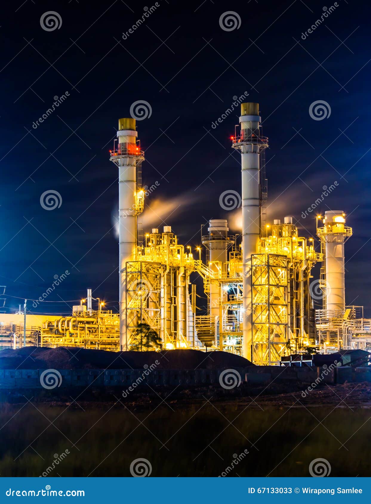 Industrial power plant stock image. Image of twilight 67133033