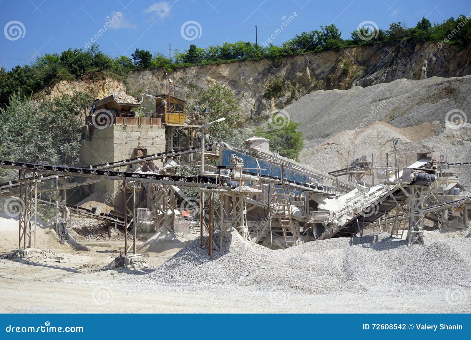 Industrial quarry stock photo. Image of machinery, power 72608542
