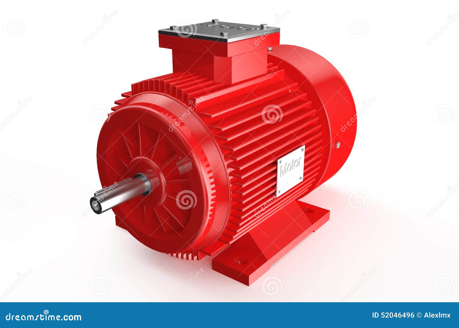 Industrial Red Electric Motor Stock Illustration - Image: 52046496