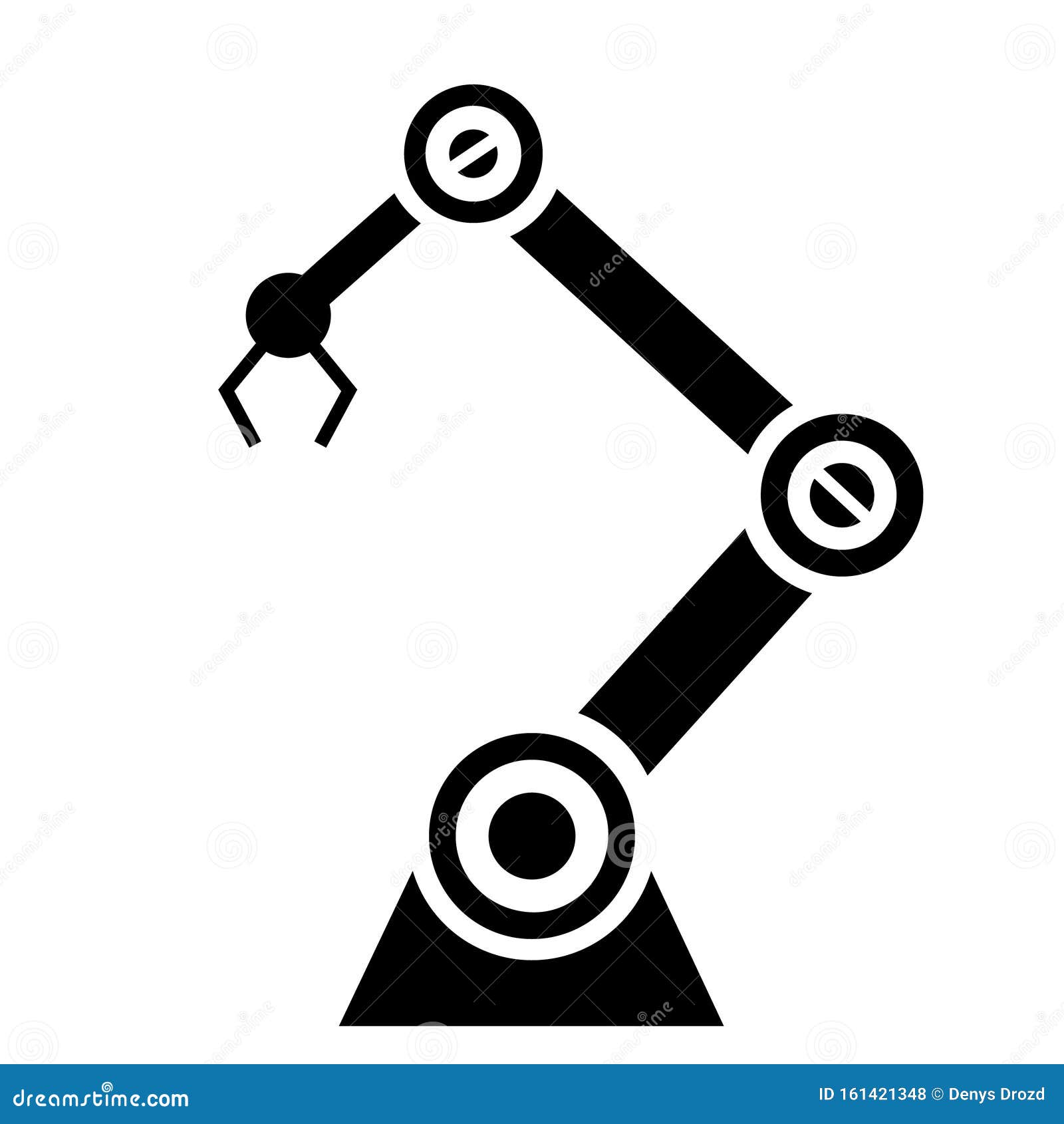 Industrial Robot Vector Icon. Robotic Arm Illustration Symbol ...