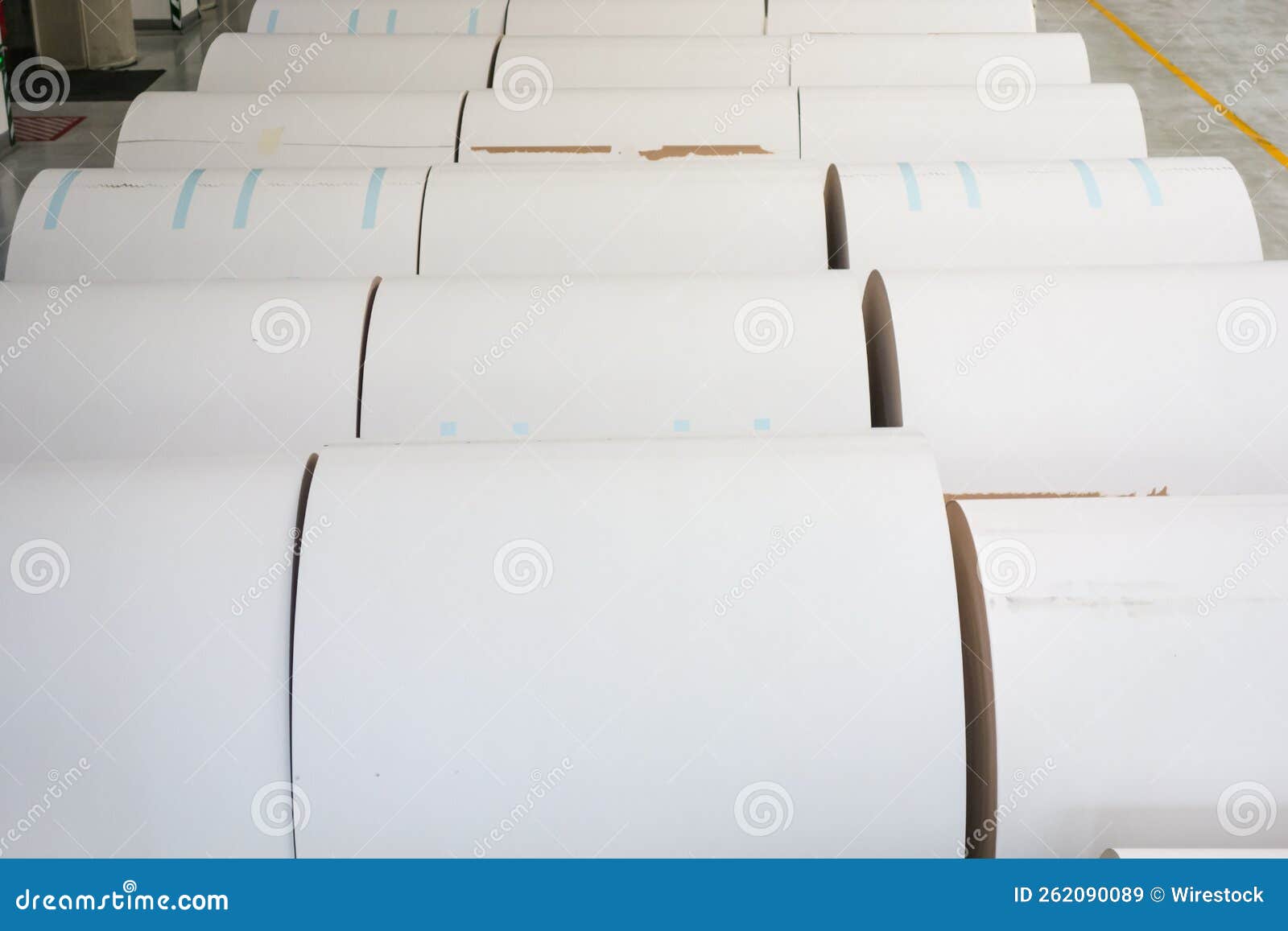Industrial Rolls Placed in a Warehouse Stock Image Image of storage