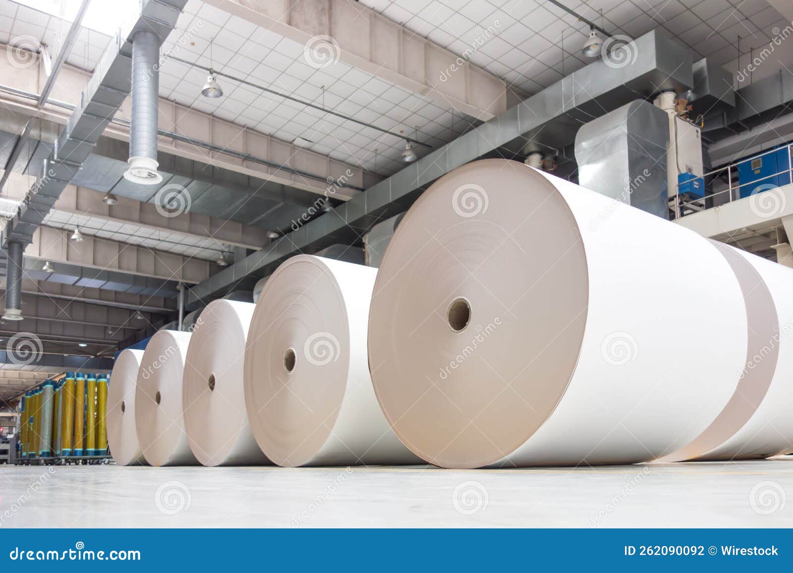 Industrial Rolls Placed in a Warehouse Stock Photo Image of