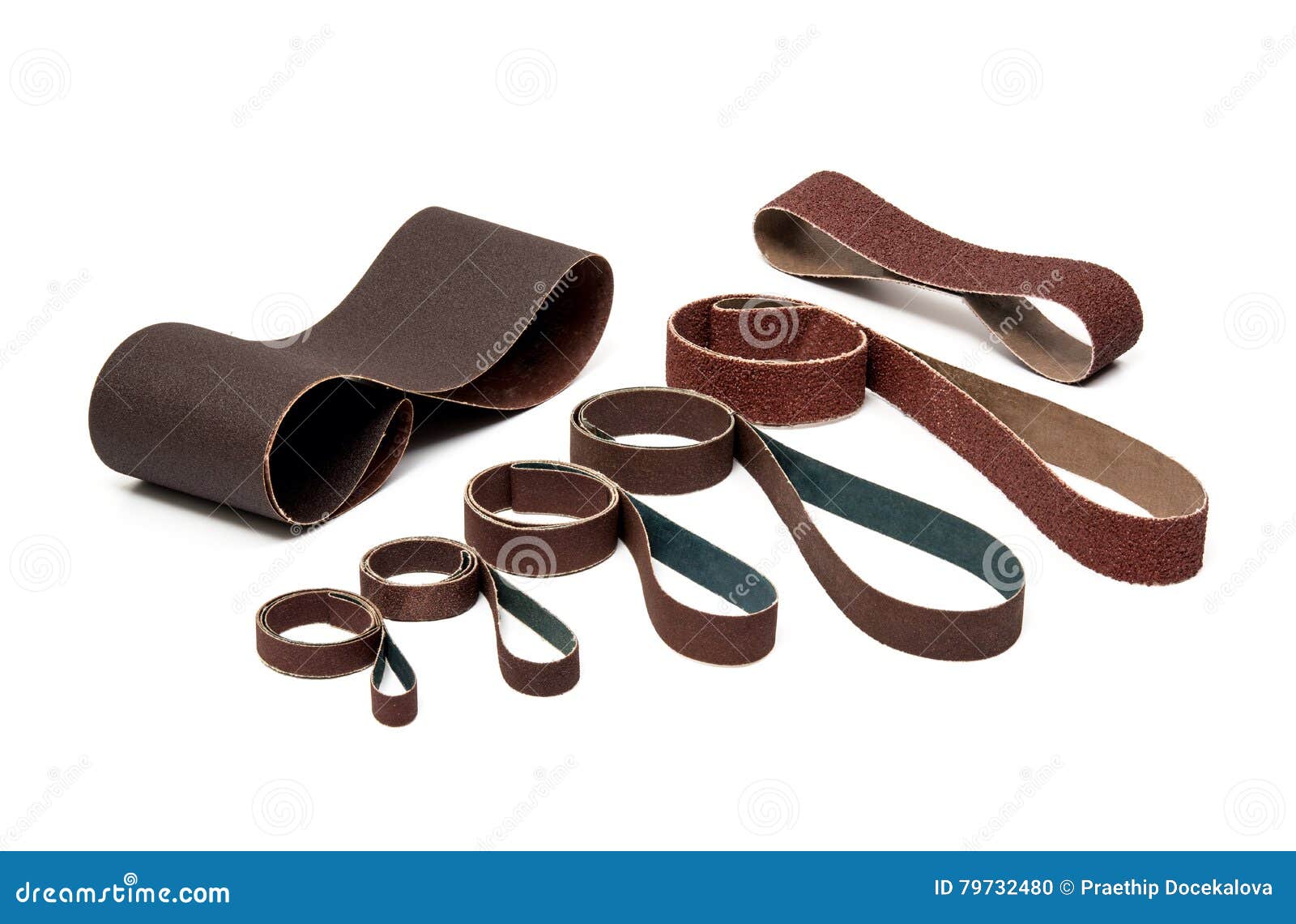 Industrial Sanding Belts Sand Papers in Rolls Stock Photo Image of