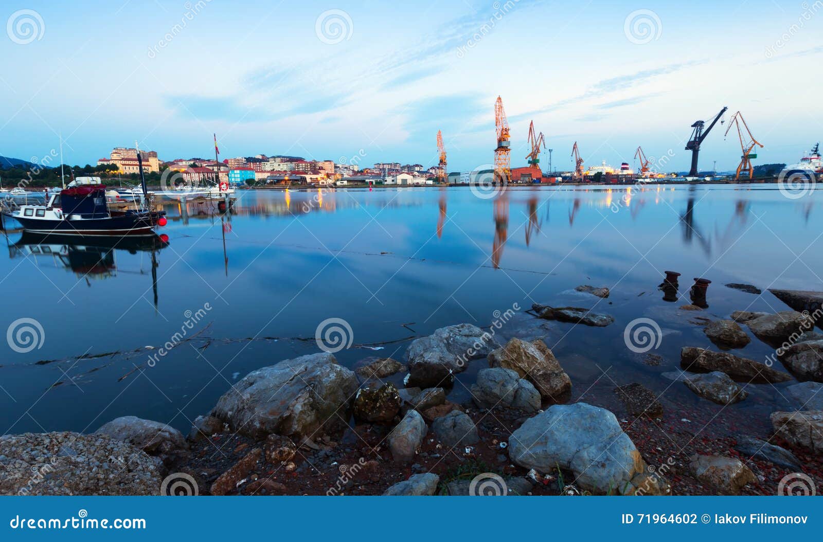 industrial seaport of maliano. santander, spain