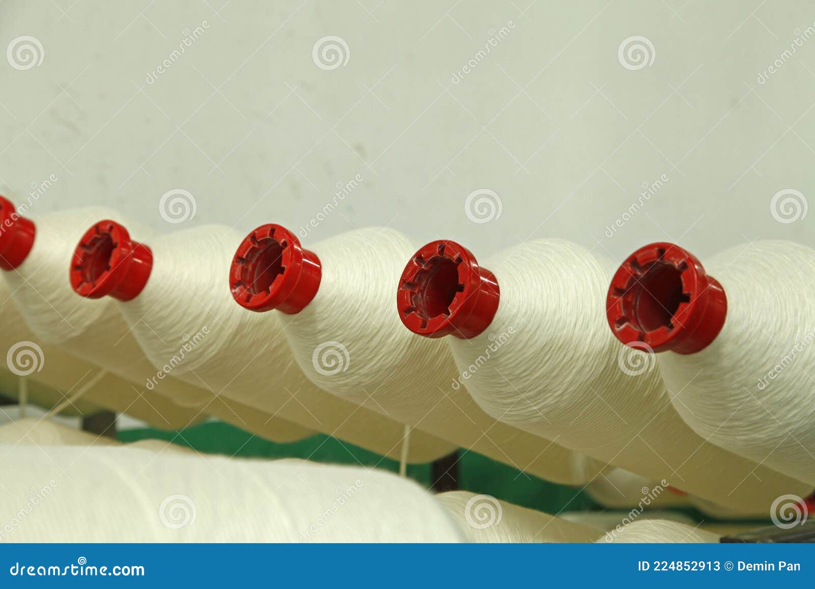 In Industrial Sewing Machine Spun Yarn, Many Thread Together Stock
