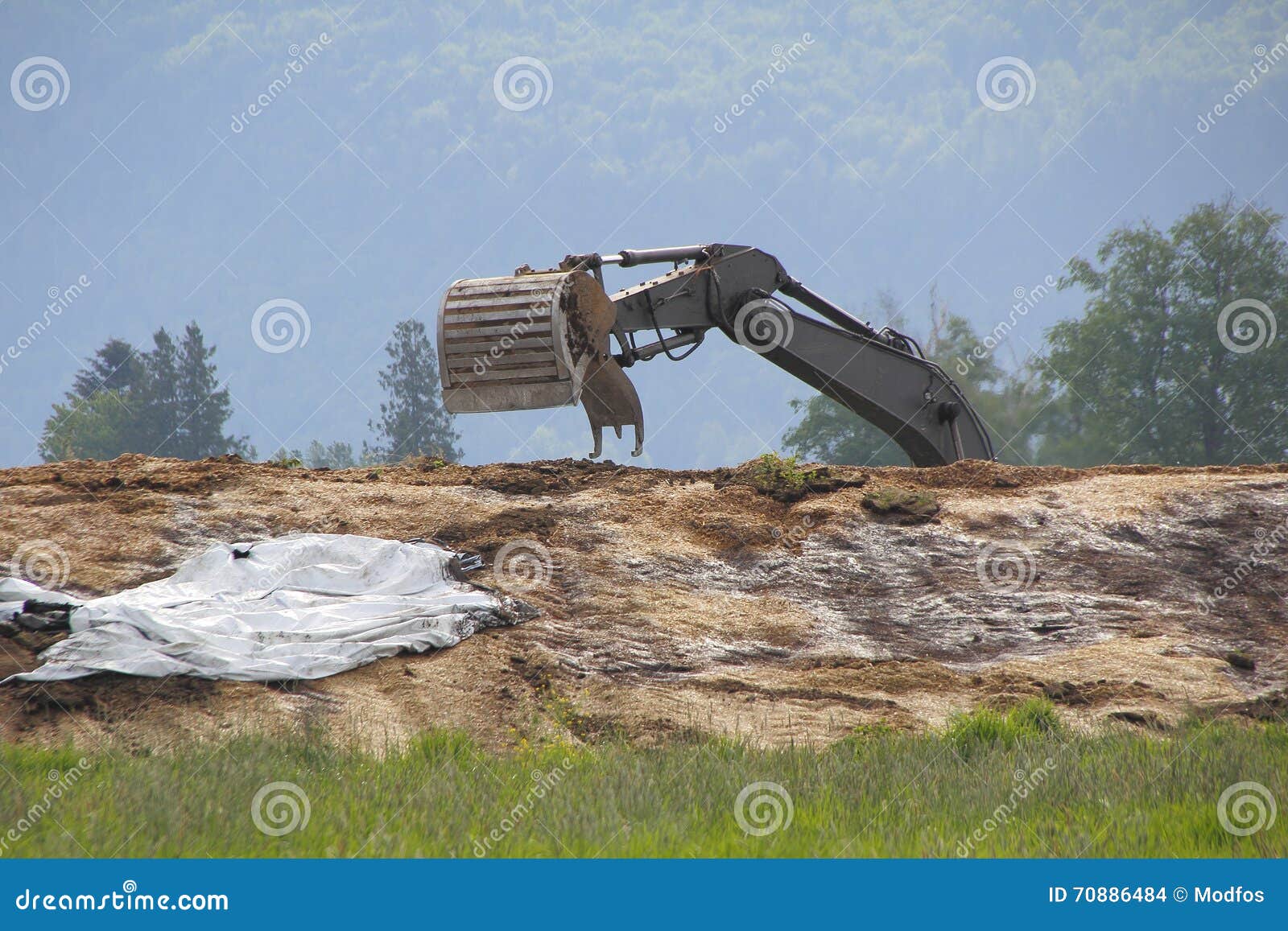 Industrial Shovel at Work stock photo. Image of single 70886484