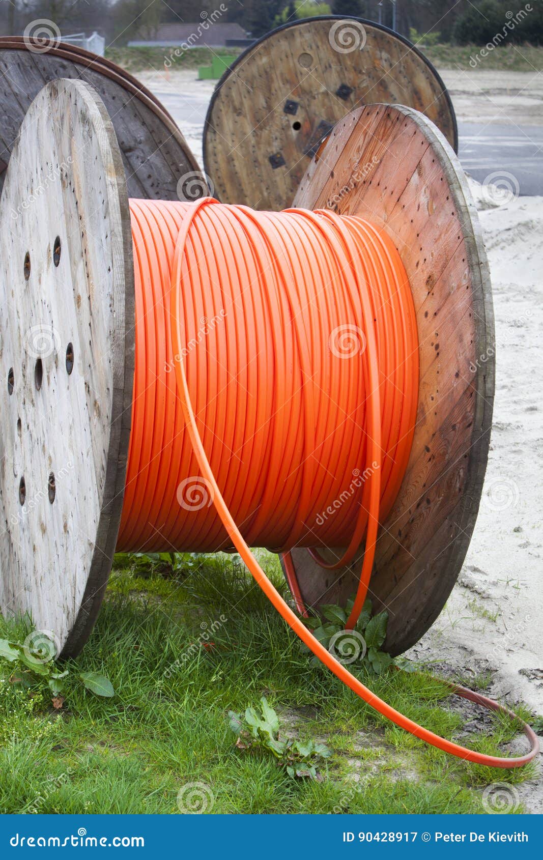 Industrial Spools with Cable Stock Image Image of equipment, site