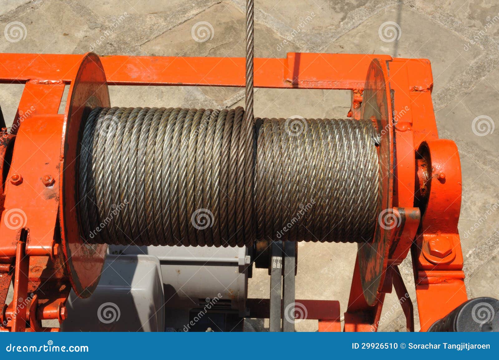 Industrial Stage Winch for Construction. Stock Photo Image of