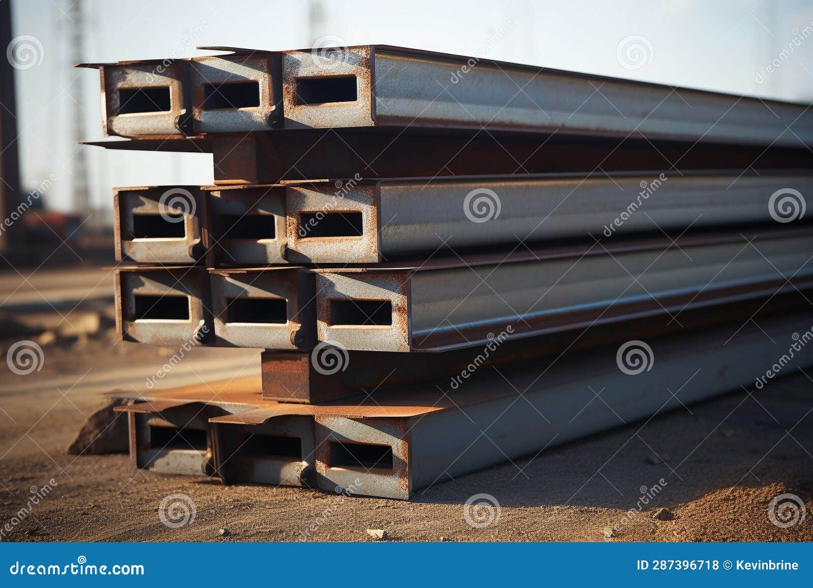 Industrial Steel Construction Beams Stock Illustration Illustration