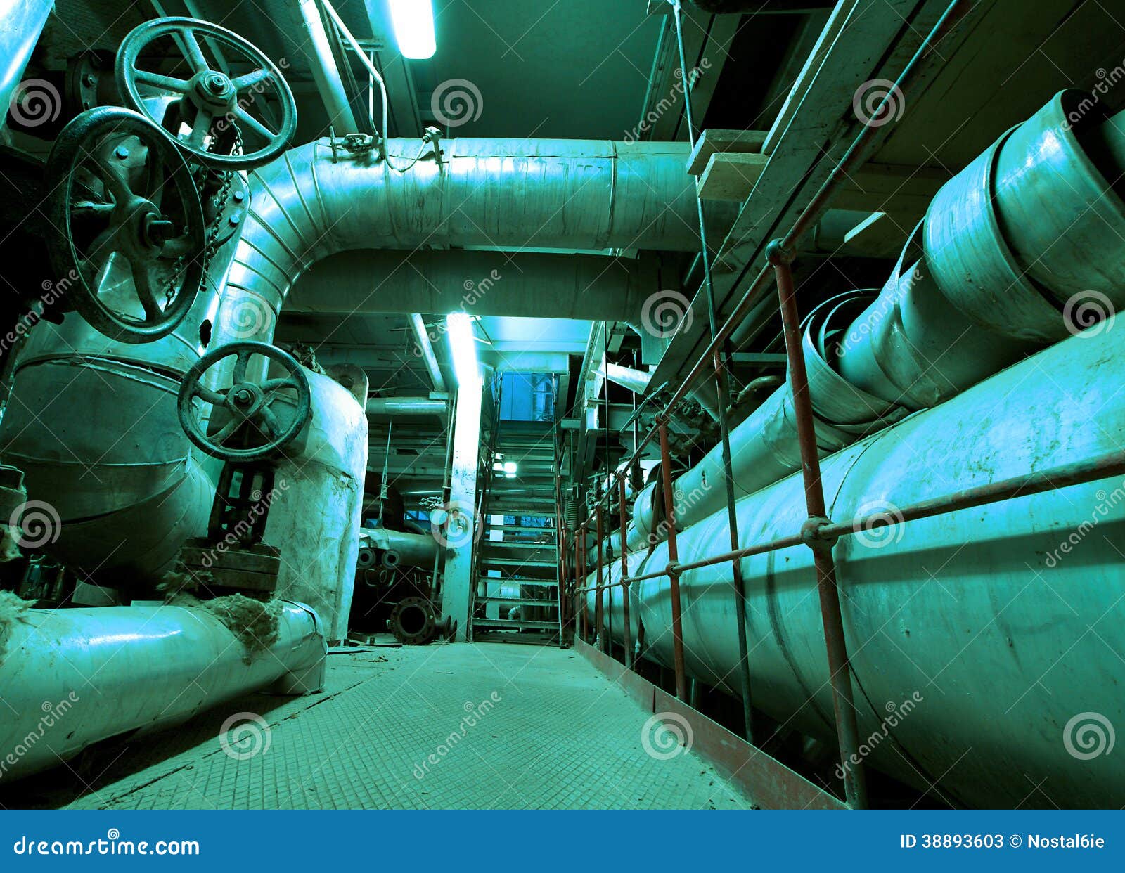 Industrial Steel Pipelines and Cables Stock Image Image of insulation