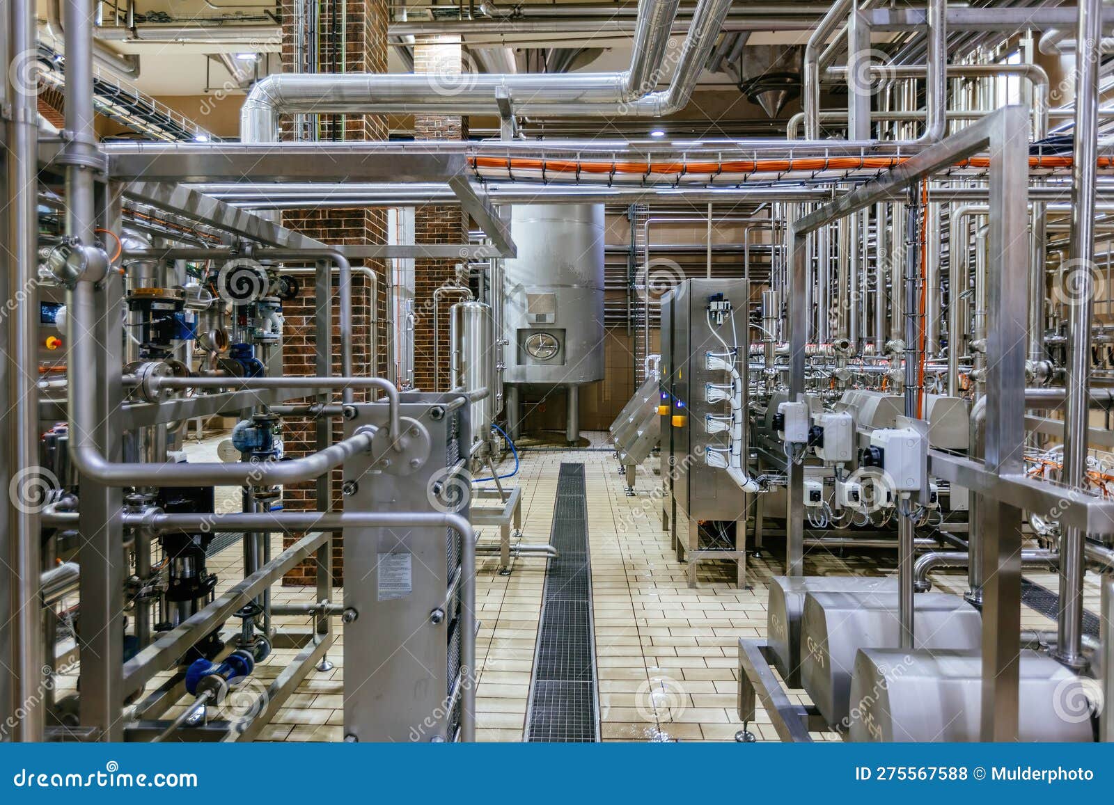 Industrial Steel Vats Connected by the Pipeline Stock Photo Image of pressure, connection