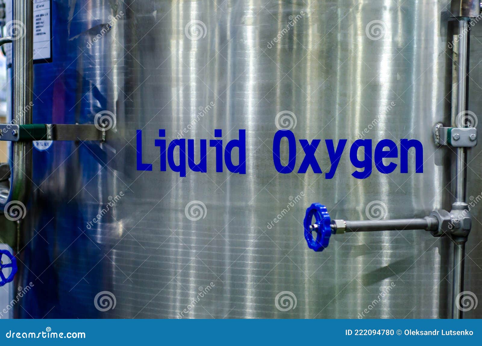 Industrial Tank with Liquid Oxygen Storage Stock Photo Image of