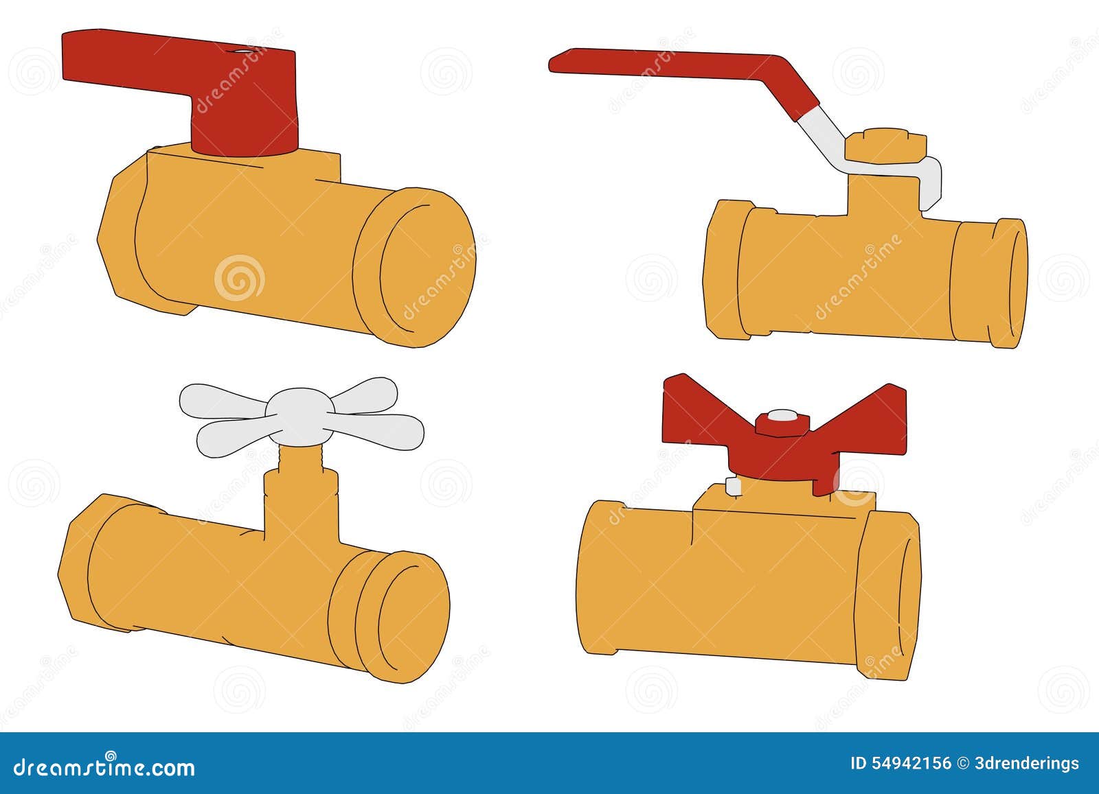 Industrial valves stock illustration. Illustration of cartoon 54942156
