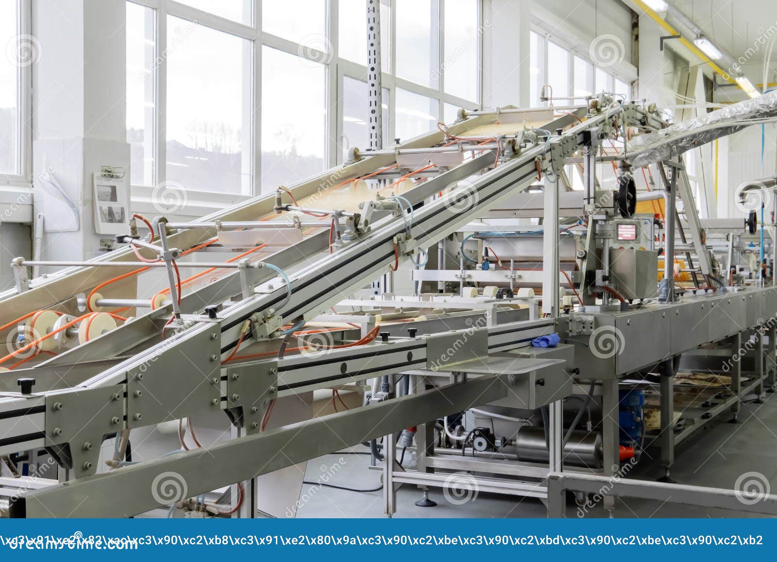 Industrial Waffle Machine in Action Stock Image Image of factory