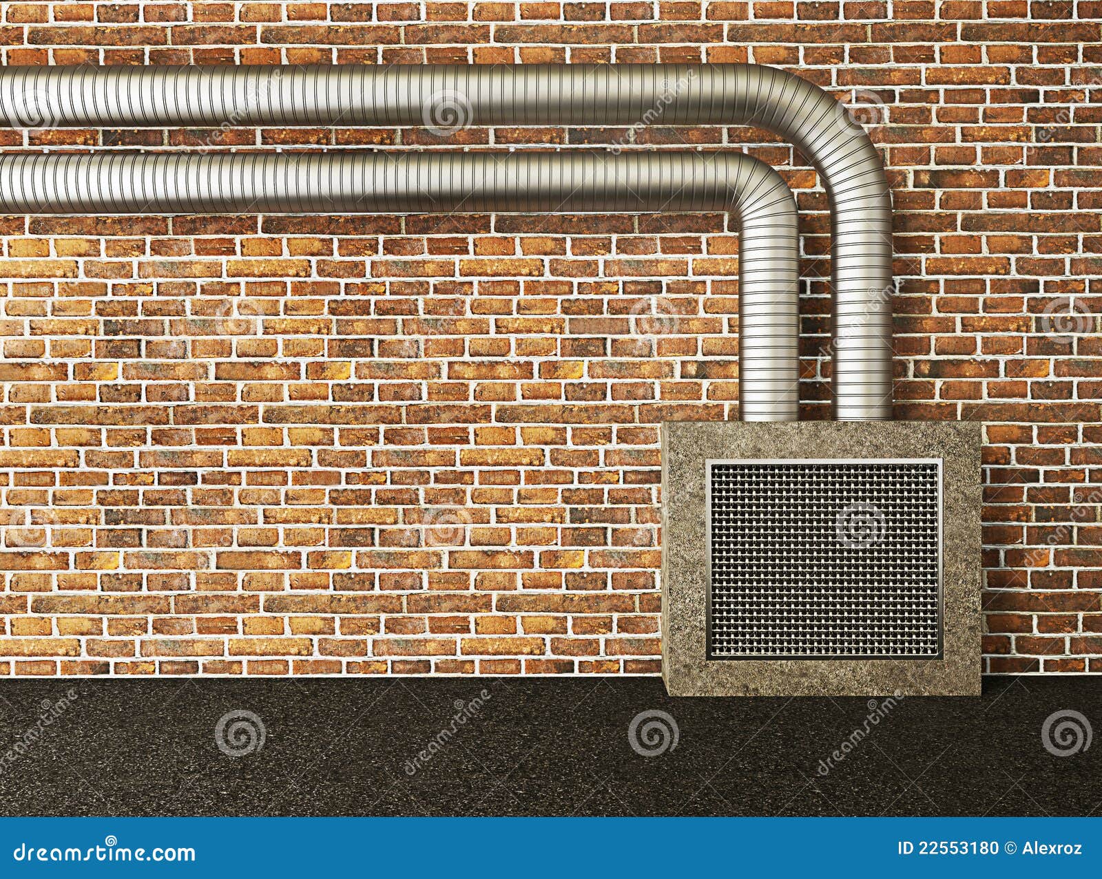 Industrial wall stock illustration. Illustration of interior - 22553180