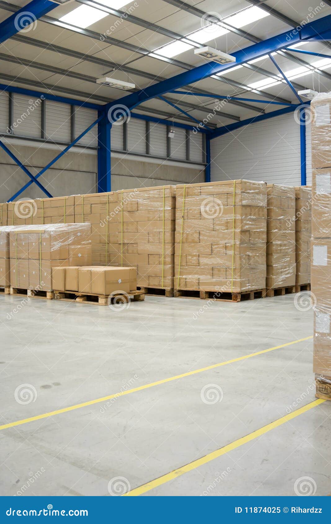 Industrial warehouse stock image. Image of pallet, brown 11874025