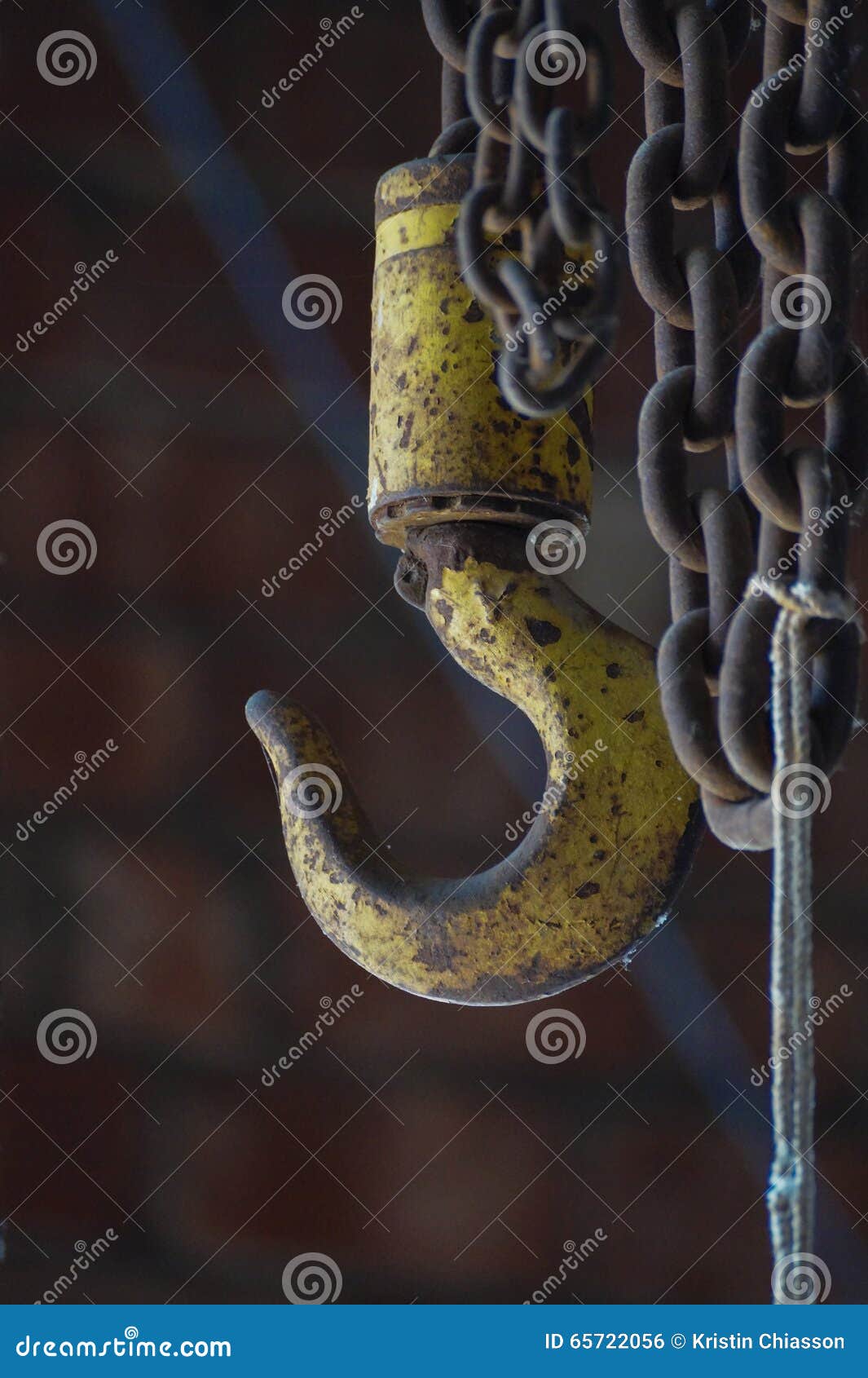 Industrial Warehouse Hook and Chains Stock Photo Image of close