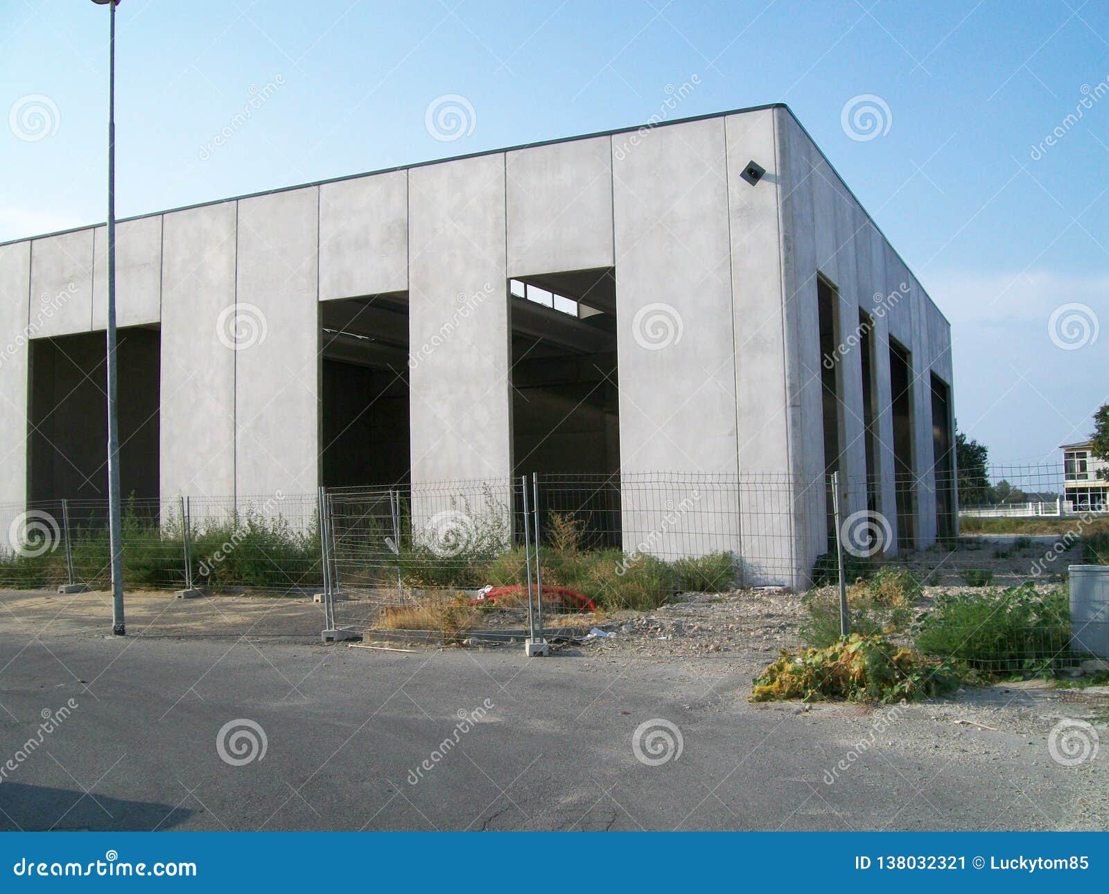 Industrial Warehouse Under Construction in Italy Stock Image Image of