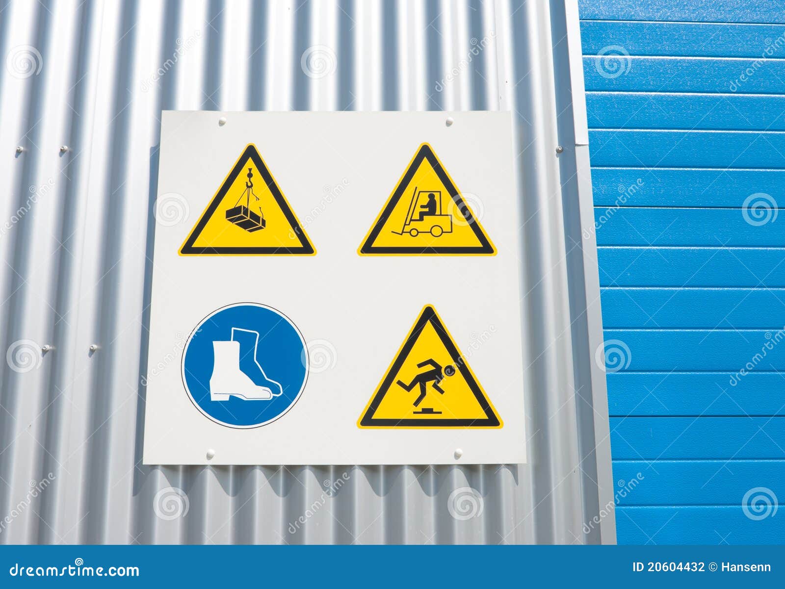 Industrial warning signs stock photo. Image of health 20604432