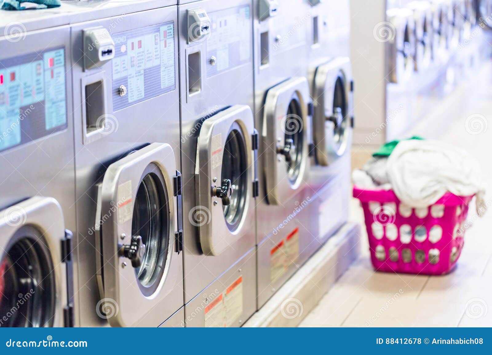 Laundromat stock photo. Image of appliance, commercial 88412678