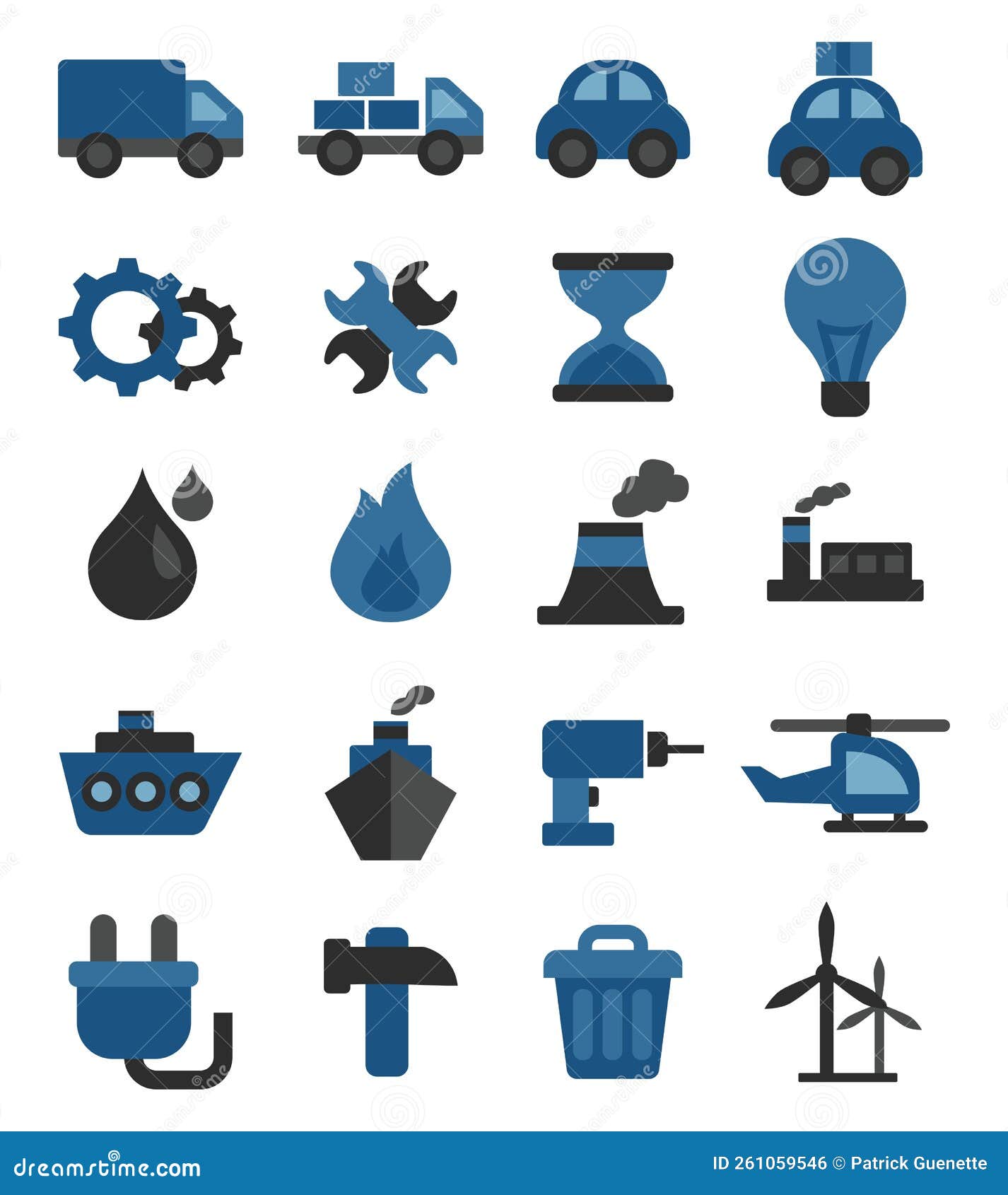 Industrial work, icon stock vector. Illustration of mechanical 261059546