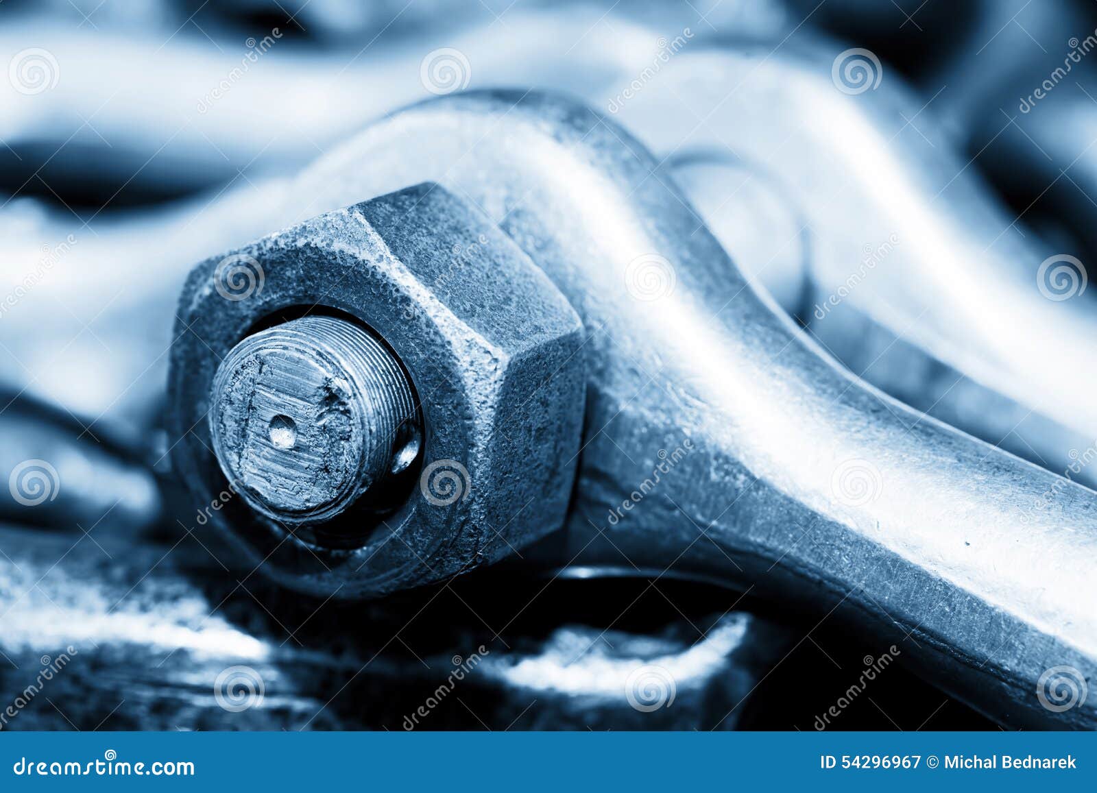 Industrial Wrench, Spanner in Industry Theme. Stock Image