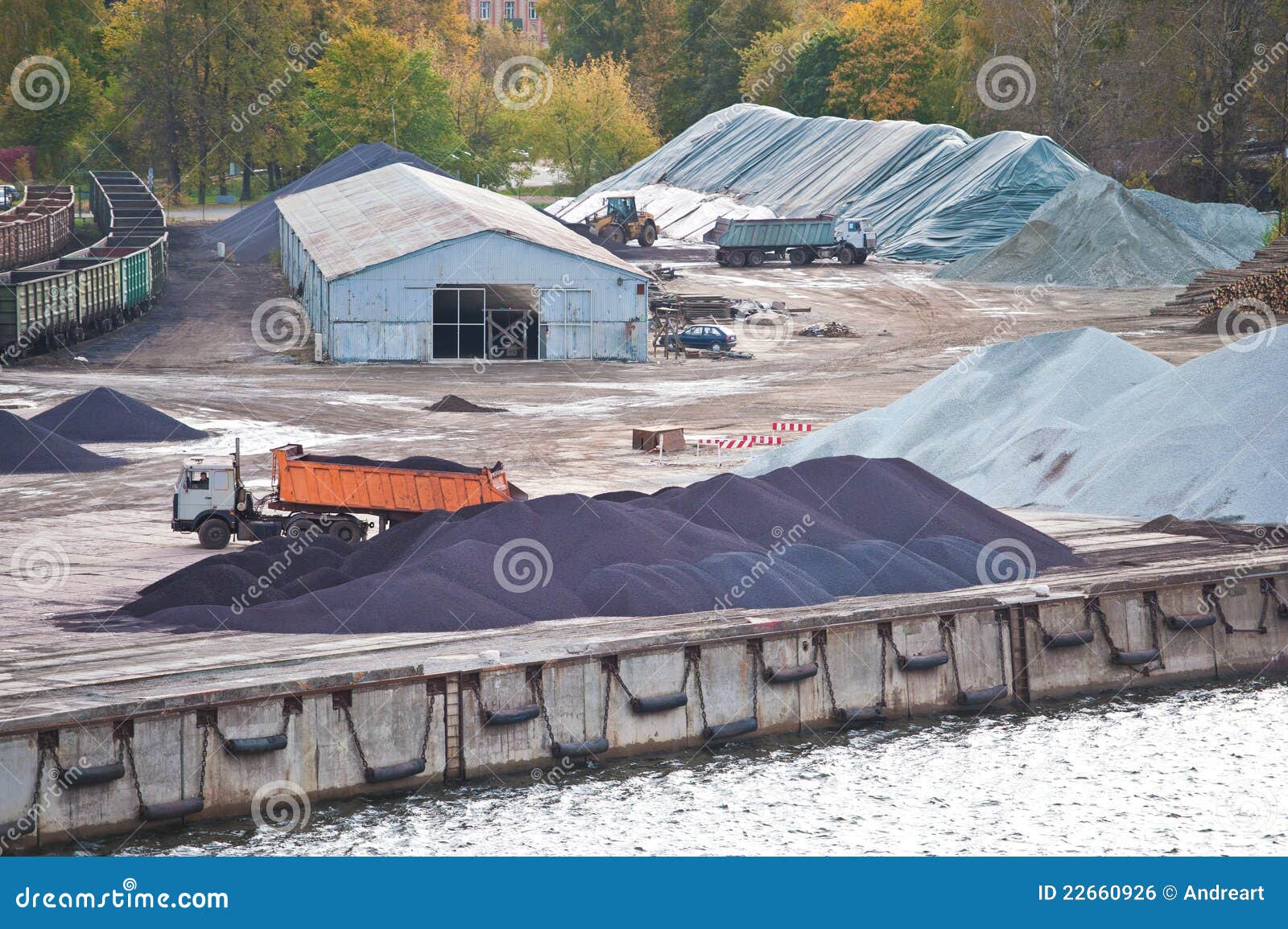 Industrial yard stock photo. Image of piles, sand, industrial 22660926