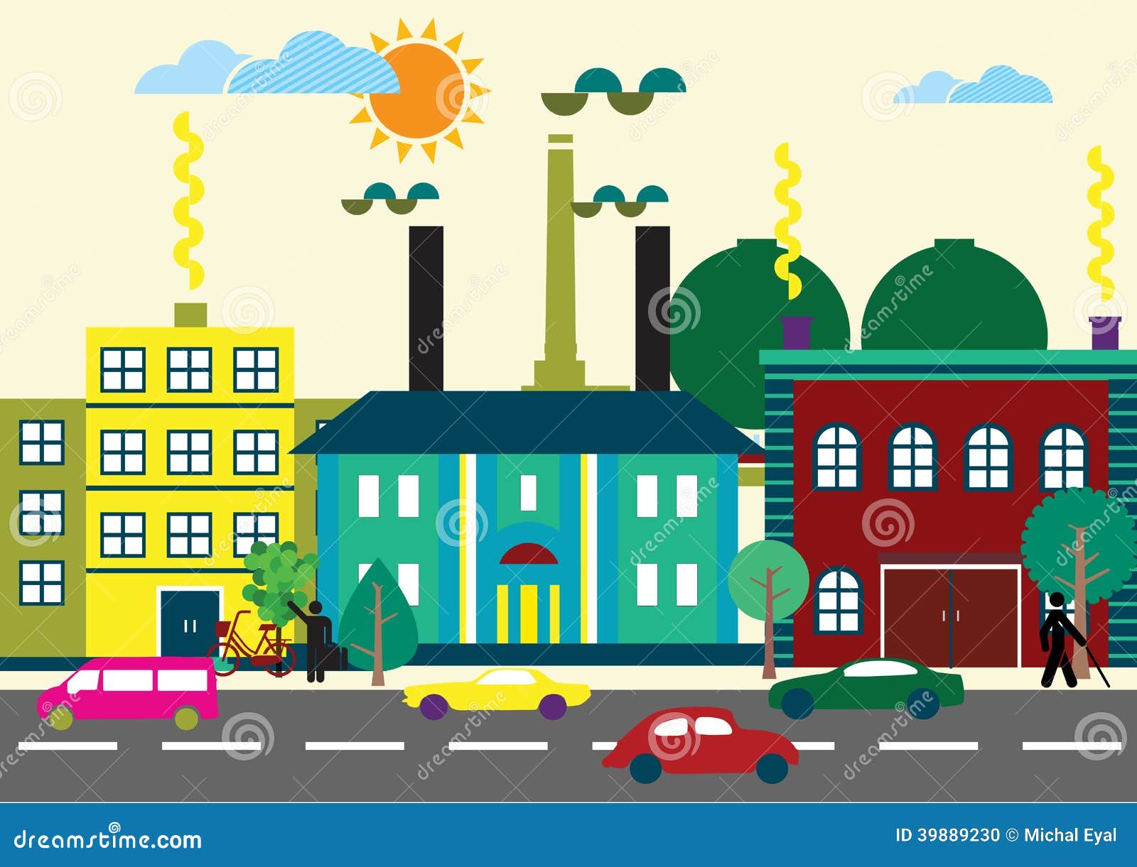Industrial Zone stock illustration. Illustration of original 39889230
