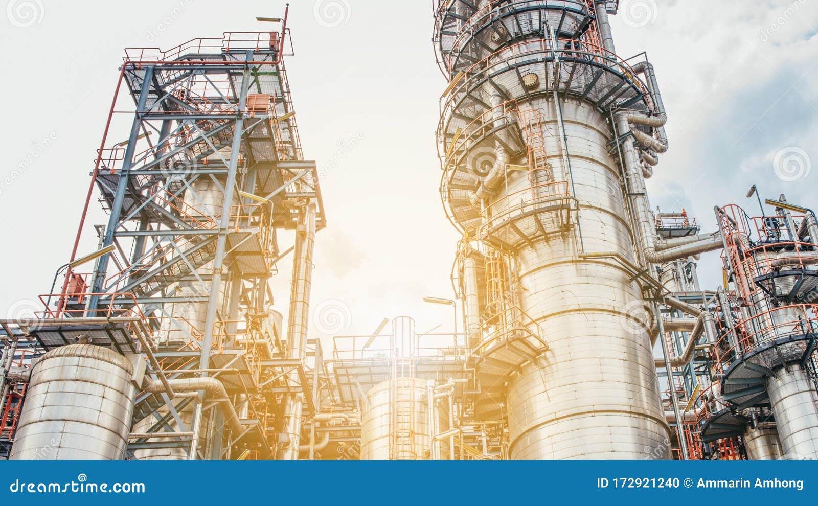 Industrial Zone,The Equipment Of Oil Refining,Close-up Of ...
