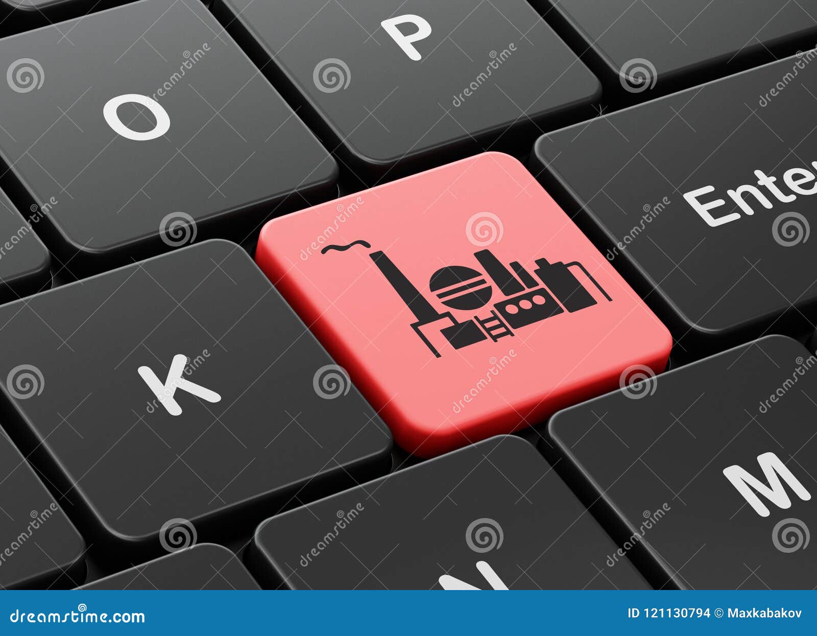 industry concept: oil and gas indusry on computer keyboard background