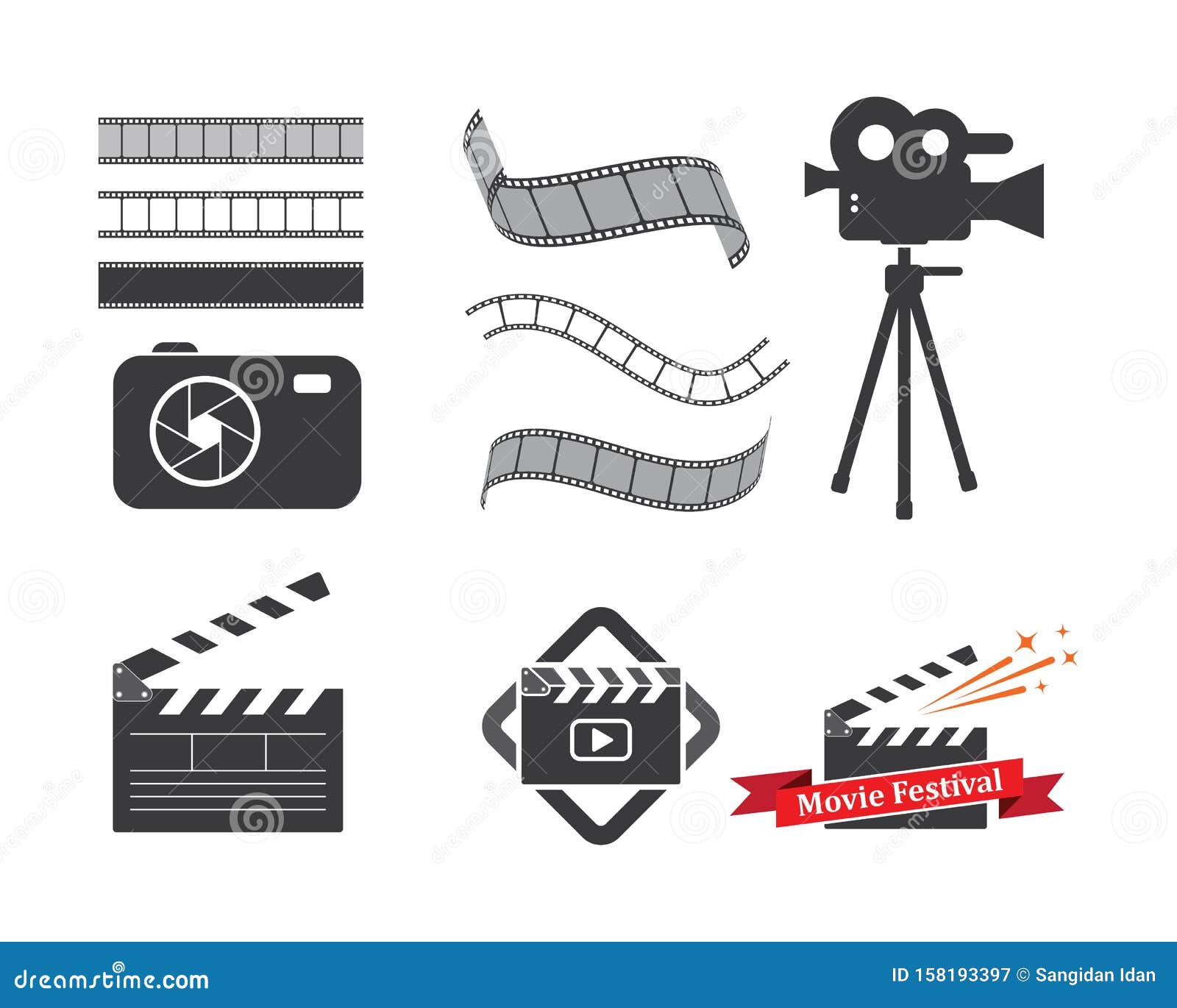 Industry Film Logo Icon Element Vector Illustration Stock Vector ...