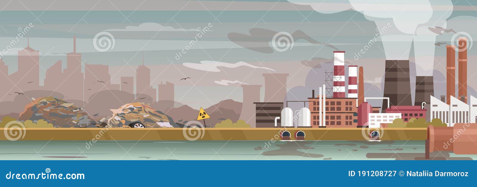 Industry, Manufacture Polluted Landscape Vector Illustration, Cartoon Flat Urban Cityscape, Industrial Zone with Stock Vector - Illustration of manufacturing, plant: 191208727 Industry, Manufacture Polluted Landscape Vector Illustration, Cartoon Flat Urban Cityscape, Industrial Zone with Stock Vector - Illustration of manufacturing, plant: 191208727