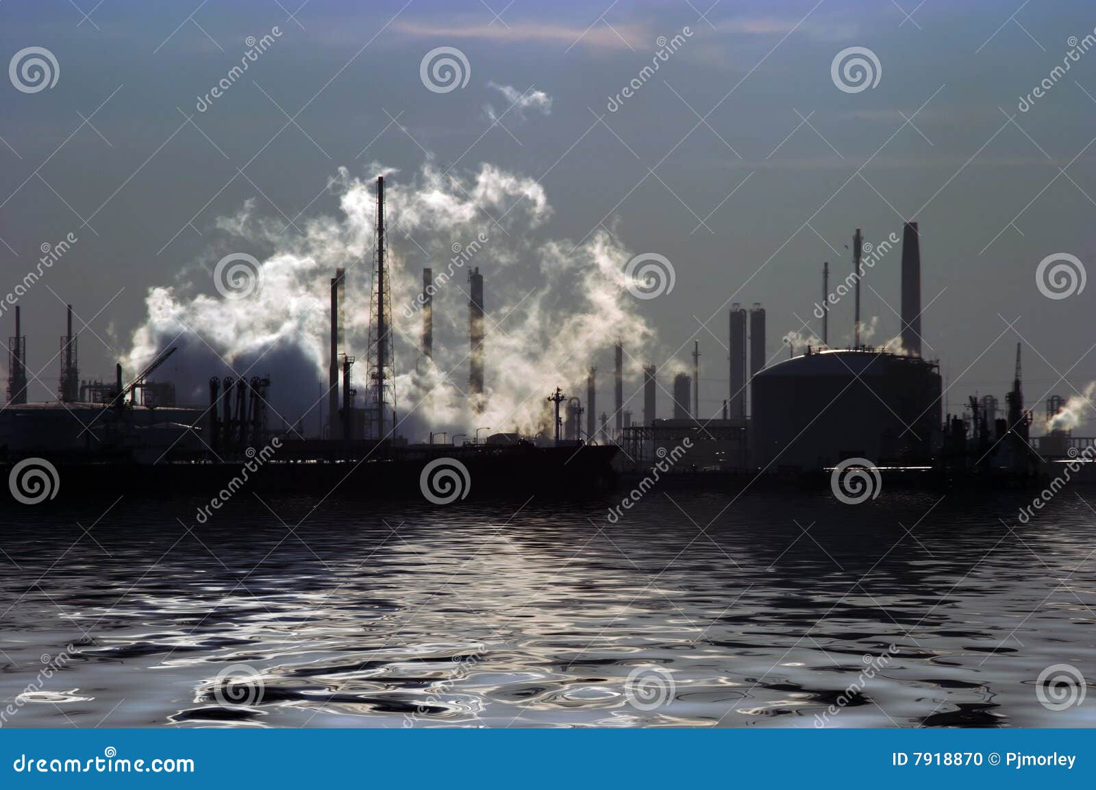 Industry Over Water stock photo. Image of environmental - 7918870