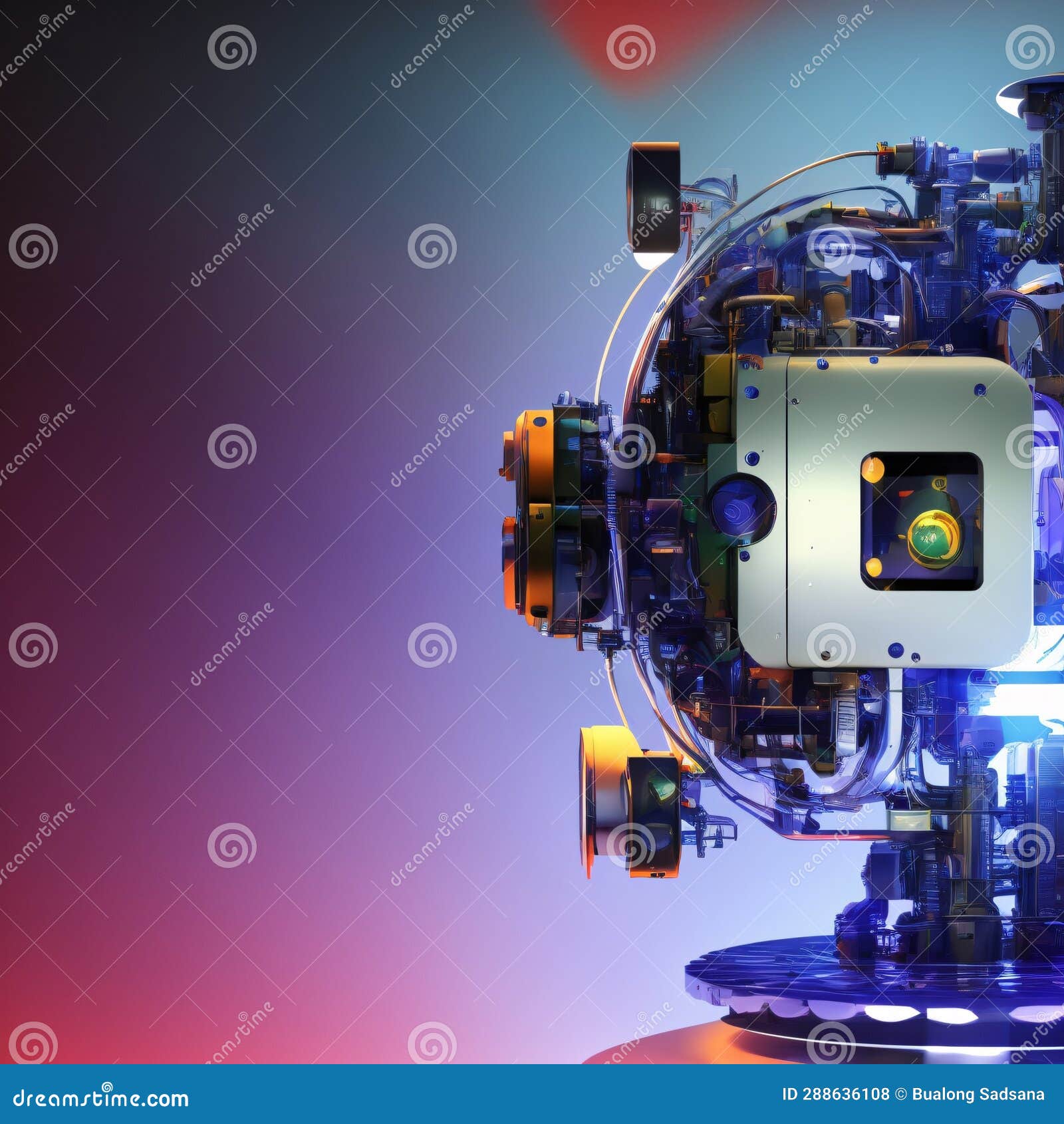 industry 4.0 robot concept .engineers use tablet computer for machine maintenance, automation tools, robot arm at the factory.