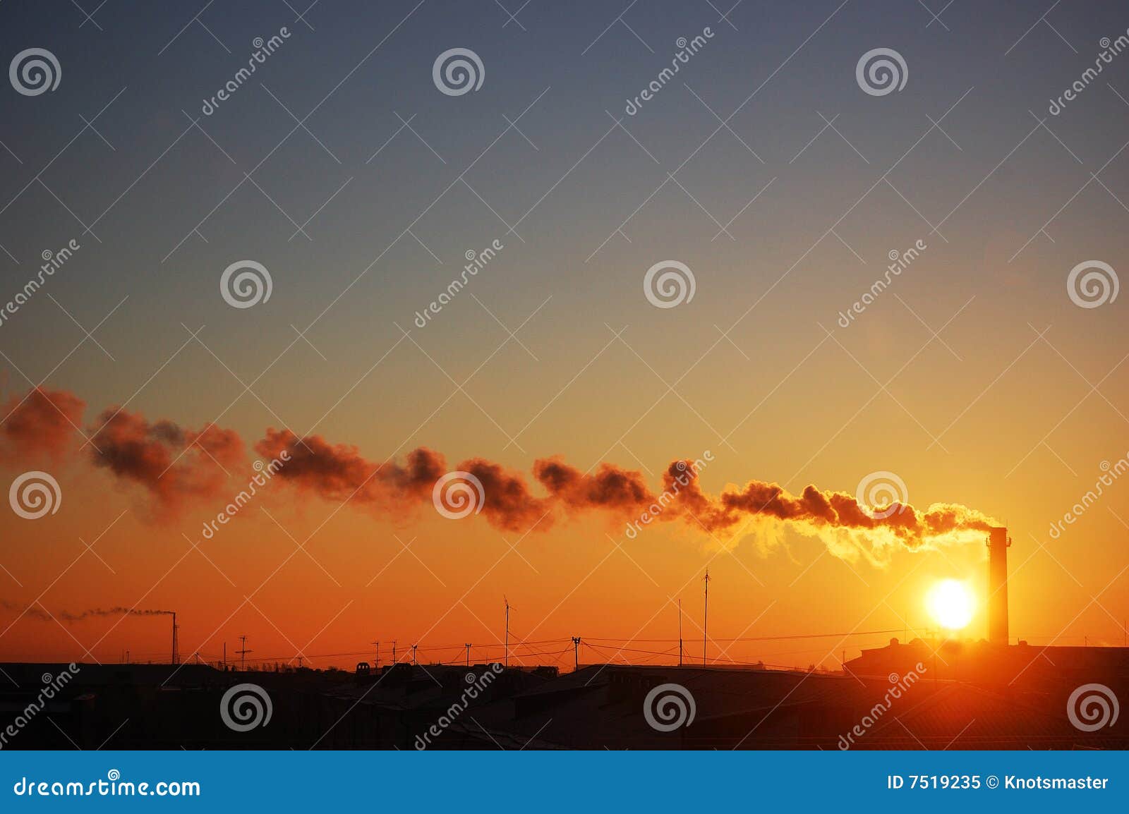 Industry and sunrise stock image. Image of chemical, environmental