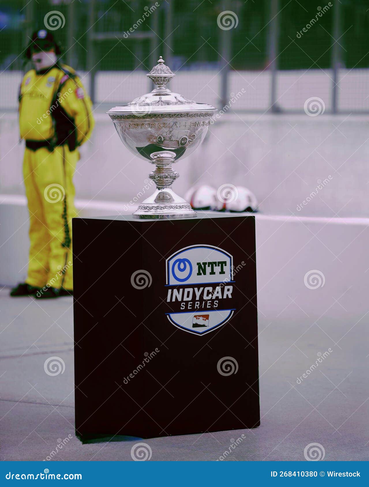 Indy Cup on Display in Front of a Man Standing Editorial Image Image