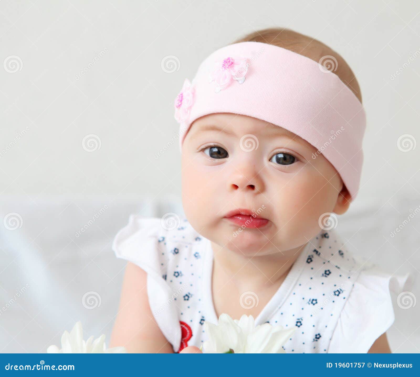 Infant baby in a hat stock image. Image of little, eyes 19601757