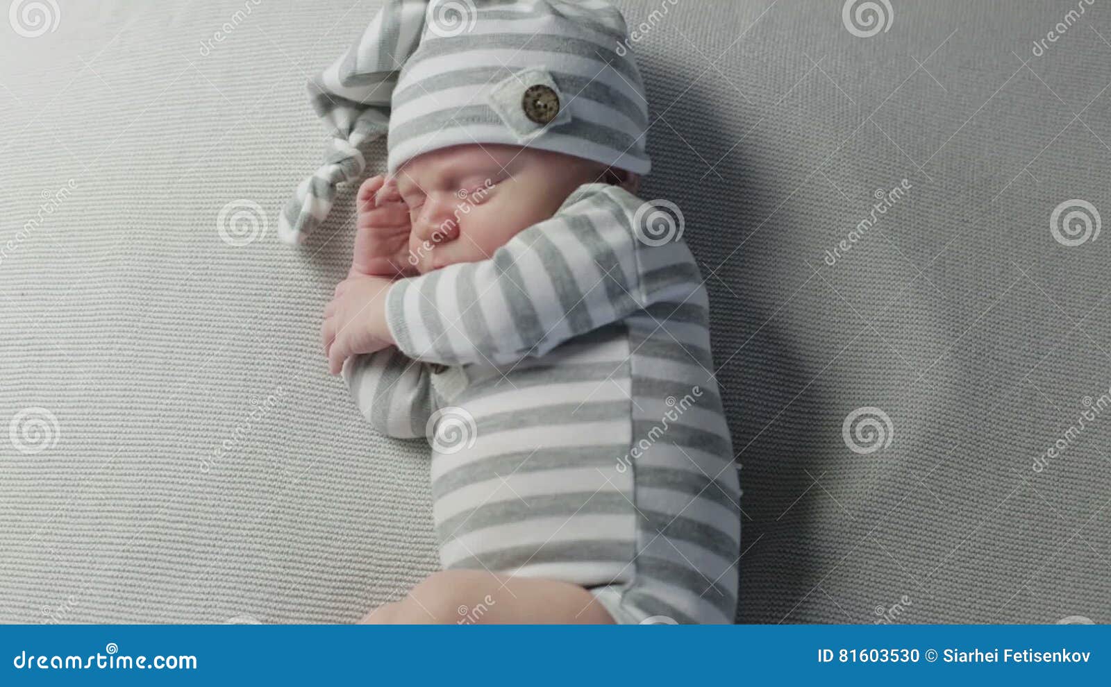 An Infant Coughing in His Sleep. Stock Footage Video of asleep