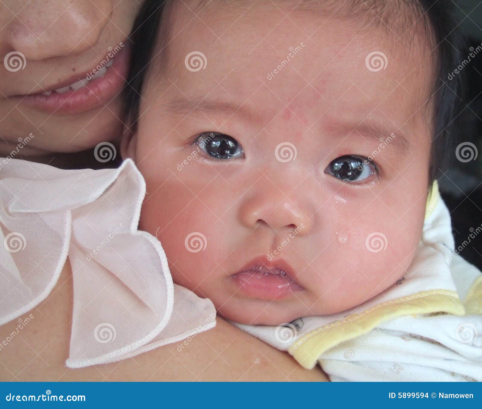 Infant with tears stock photo. Image of laugh, asia, grandmother 5899594
