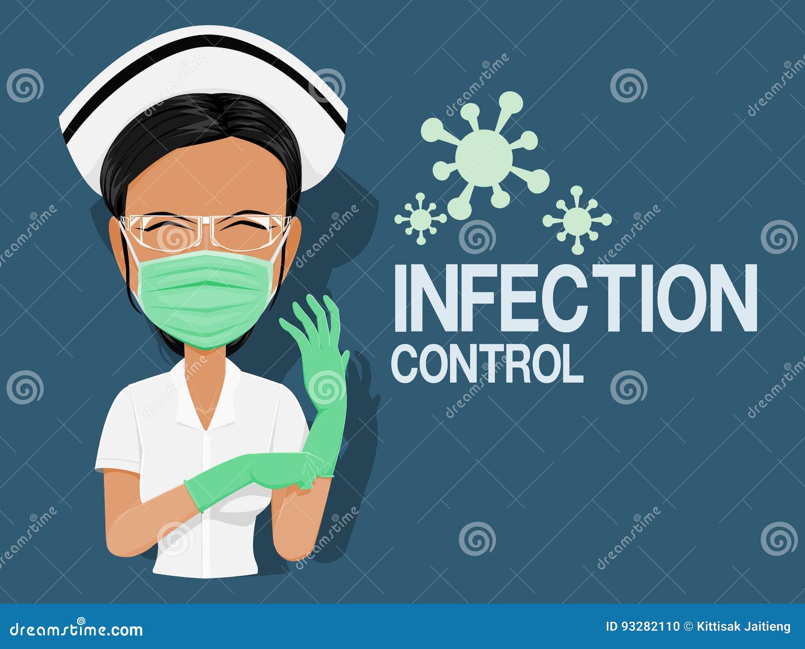 Infection control stock vector. Illustration of cute - 93282110